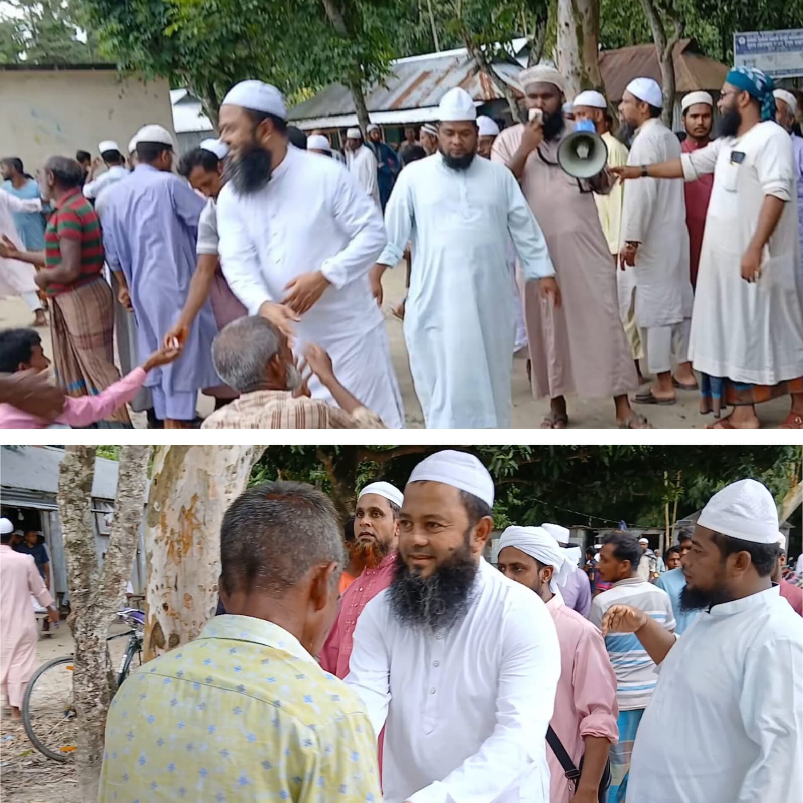 কুড়িগ্রাম-১ আসনের হাত পাখা প্রতীকের প্রার্থী হারিসুল বারি রনির ভূরুঙ্গামারীতে গণসংযোগ