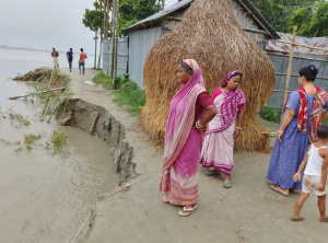 কুড়িগ্রামের রাজারহাটে তিস্তার ভাঙনে ১৬ বাড়ি ও ৪ মসজিদ নদীগর্ভে, পানিবন্দি তিন হাজার মানুষ