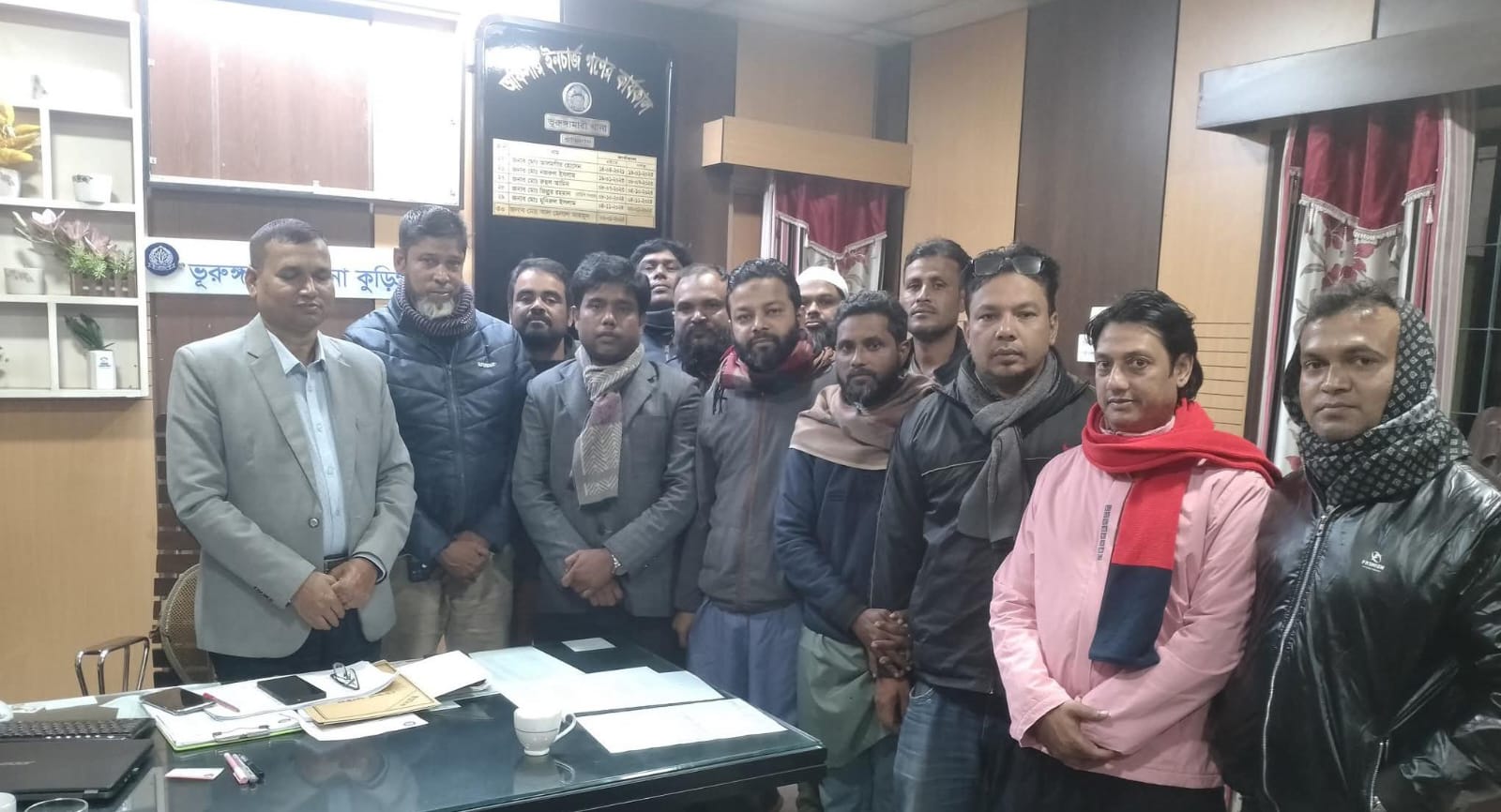 ভূরুঙ্গামারী থানার নবাগত ওসির সাথে উপজেলা যুবদলের সৌজন্য সাক্ষাৎ