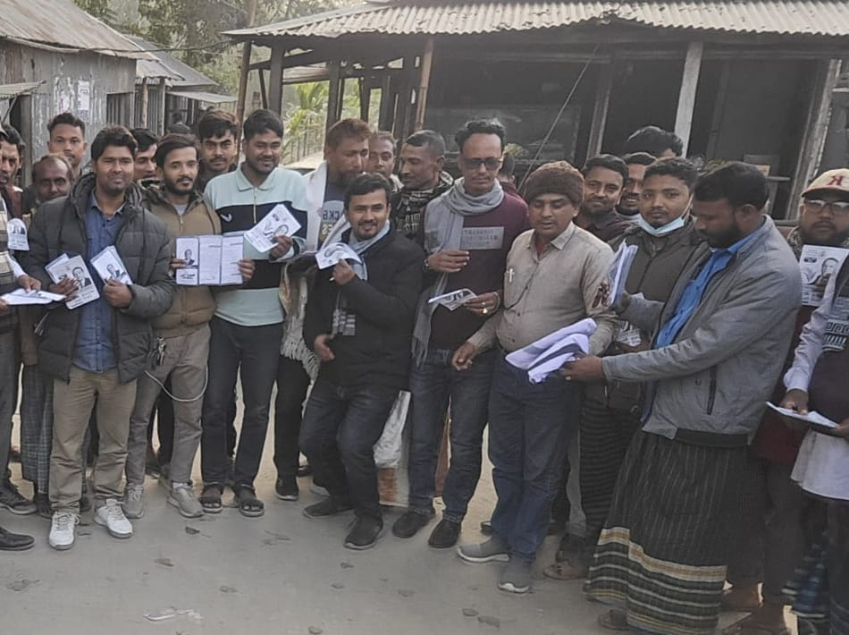 কুড়িগ্রামের বেগমগঞ্জে ধানের শীষের প্রচারনায় ব্যস্ত নেতাকর্মীরা