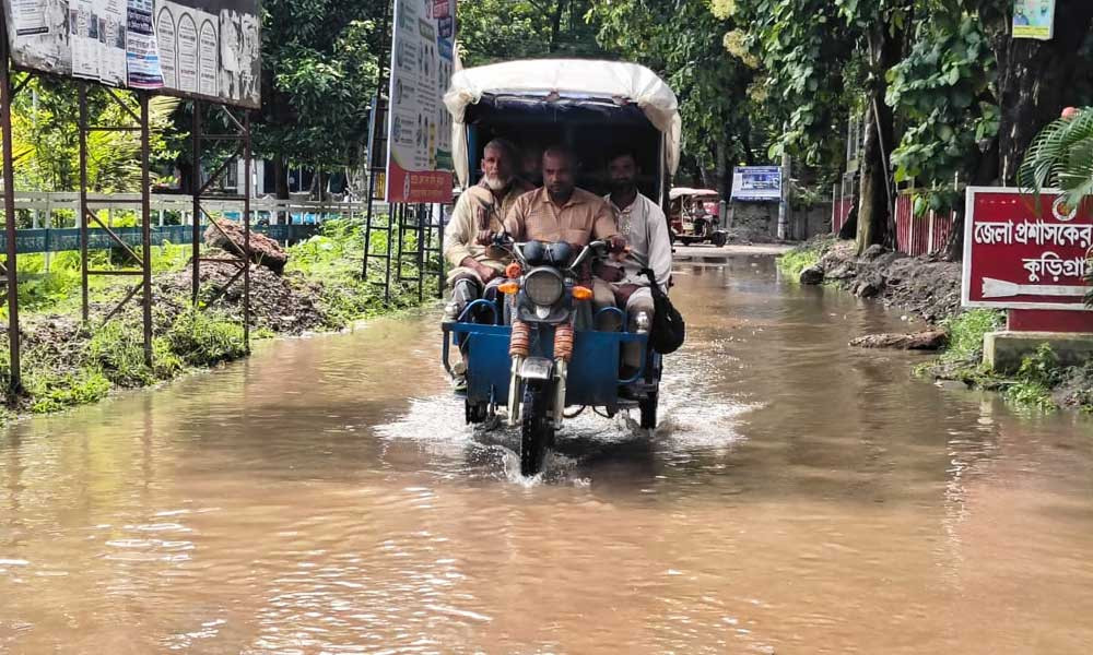 কুড়িগ্রামে ভারি বৃষ্টি, বাড়ছে নদ-নদীর পানি