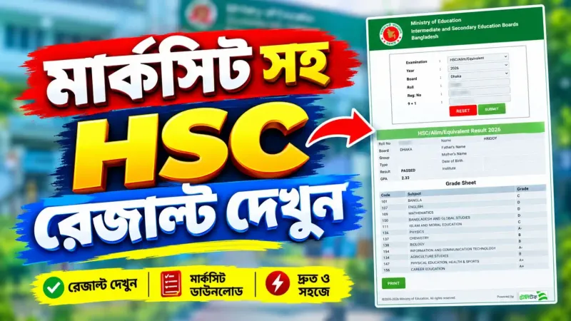 এইচএসসি ও সমমানের ফল আজ বেলা ১১টায়, অনলাইনে ও এসএমএসে জানবেন যেভাবে